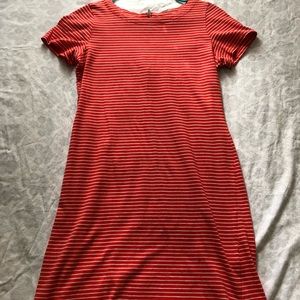 Red Striped T Shirt Dress